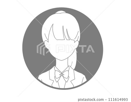 女人簡單的剪影圖標 111614993