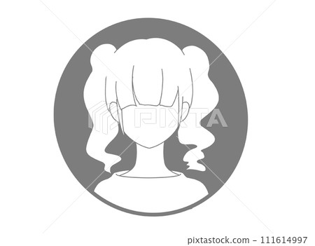 女人簡單的剪影圖標 女人簡單的剪影圖標 111614997