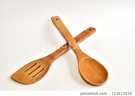 Wooden spoon and spatula. Wooden spoon and spatula. 111615038