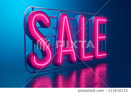 Neon pink sale sign. Pink glowing flash sale banner. Shopping sign for Black Friday Sale, business, discount shopping, sale promotion and advertising. Special offer, discount offer message Neon pink sale sign. Pink glowing flash sale banner. Shopping sign for Black Friday Sale, business, discount shopping, sale promotion and advertising. Special offer, discount offer message 111616135