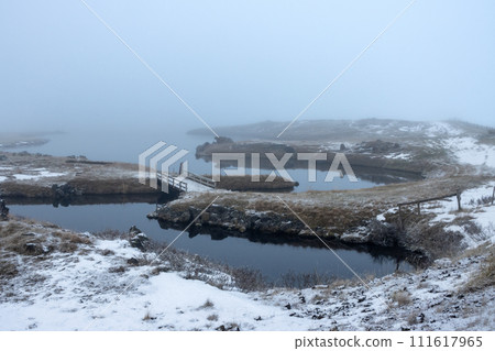 Foggy day at lake Myvatn, Iceland Foggy day at lake Myvatn, Iceland 111617965