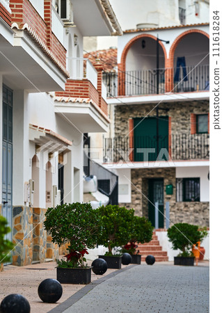 Small Spanish town summer streets 111618284