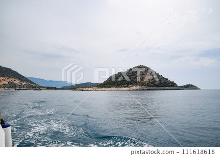 Yachts on the sea coast. Pleasure boats at pier. Yachts on the sea coast. Pleasure boats at pier. 111618618