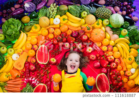 Healthy fruit and vegetable nutrition for kids 111618887
