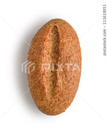 Bran bun isolated on white 111619051