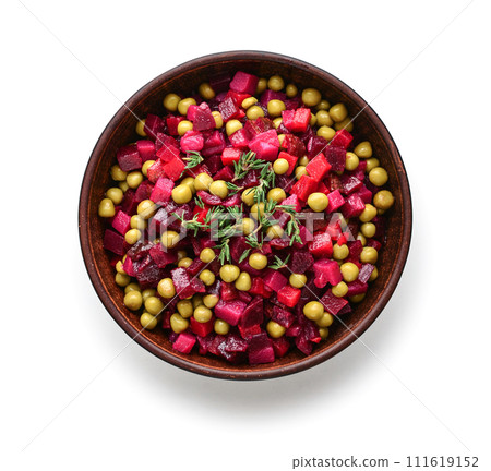 Vinegret - traditional Russian vegetable salad 111619152
