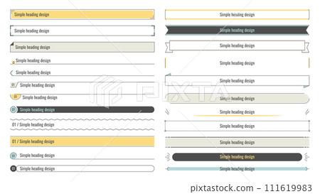 Simple heading frame Simple heading frame 111619983