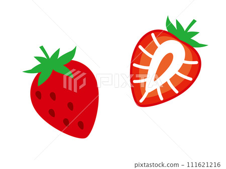 成熟的草莓橫截面簡單 成熟的草莓橫截面簡單 111621216