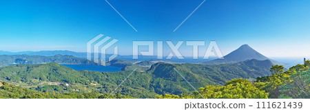 [Scenery from Mt. Ohno Shiroro Observation Deck] (High resolution version) Eicho-gun, Minamikyushu City, Kagoshima Prefecture 111621439