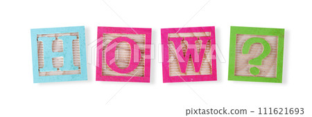 How concept with childs wood blocks How concept with childs wood blocks 111621693