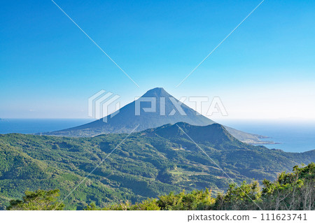 [從小野岳白樓展望台眺望開聞岳] 鹿兒島縣南九州市榮長郡 111623741