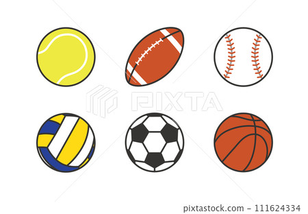 各種運動球插圖集 各種運動球插圖集 111624334