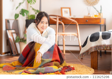 University woman relaxing 111625206