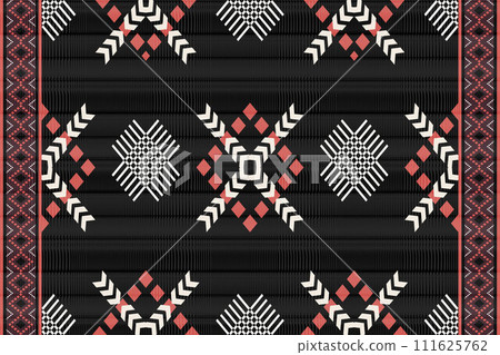 Navajo tribal vector seamless pattern. Native American ornament. Ethnic South Western decor style. Boho geometric ornament. Vector seamless pattern. Mexican blanket, rug. Woven carpet illustration. 111625762