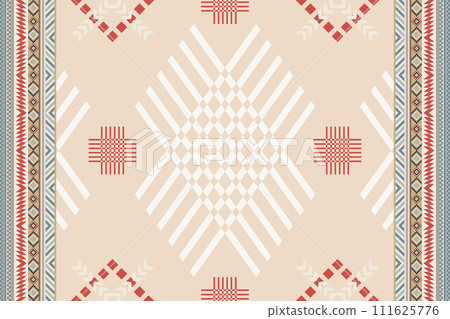 Navajo tribal vector seamless pattern. Native American ornament. Ethnic South Western decor style. Boho geometric ornament. Vector seamless pattern. Mexican blanket, rug. Woven carpet illustration. Navajo tribal vector seamless pattern. Native American ornament. Ethnic South Western decor style. Boho geometric ornament. Vector seamless pattern. Mexican blanket, rug. Woven carpet illustration. 111625776