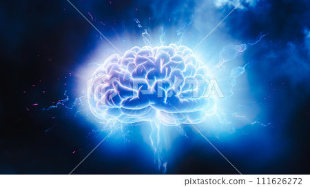 Image graphic of an actively active brain "AI-generated image" Image graphic of an actively active brain "AI-generated image" 111626272