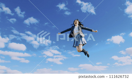 AI image generation jumping woman AI image generation jumping woman 111626732