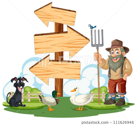 Friendly Farmer at the Crossroads Friendly Farmer at the Crossroads 111626948