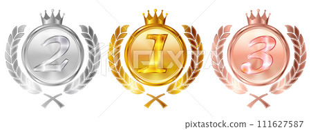 Medal ribbon gold yen icon 111627587