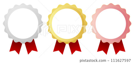 獎牌絲帶金日元圖標 獎牌絲帶金日元圖標 111627597