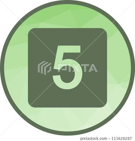 Keycap Digit Five icon vector image. 111628287