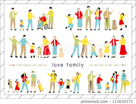 家庭插畫素材集 111628375