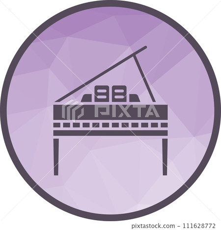 Grand Piano icon vector image. 111628772