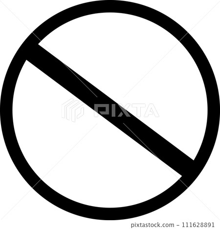 Prohibited mark pictogram Prohibited mark pictogram 111628891