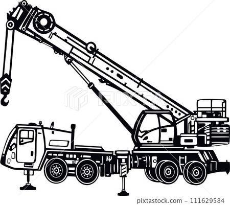 Crane Truck - Industrial Crane Truck Equipment Builder Building Build 111629584