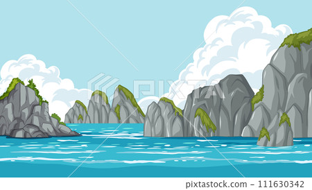 Serene Coastal Cliff Landscape 111630342