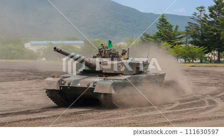 Ground Self-Defense Force Type 90 tank running wild 111630597