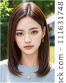 [AI] Young woman facing forward 111631748
