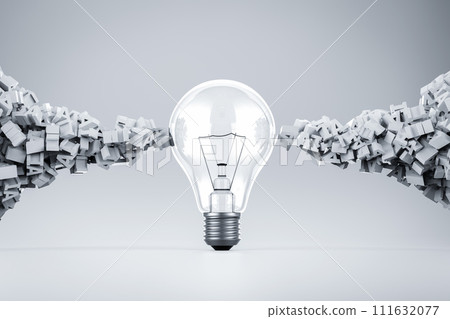 Artificial intelligence for Creativity with idea lightbulb on ai alphabets Artificial intelligence for Creativity with idea lightbulb on ai alphabets 111632077