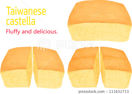 台灣卡斯提拉鬆軟糖果海綿蛋糕 111632713