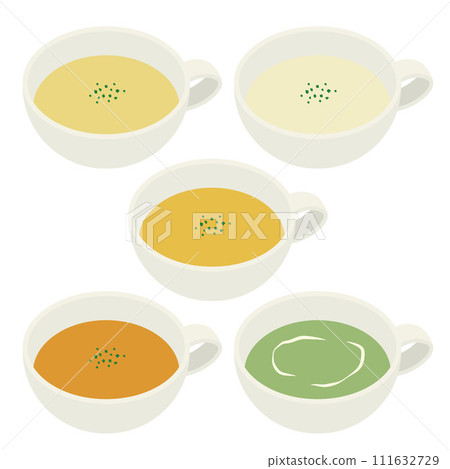杯子裡的湯的插圖 111632729