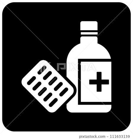 Pharmacy icon for hospitals or medical use 111633139