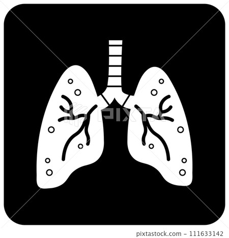 Respiratory icon for hospitals or medical use 111633142