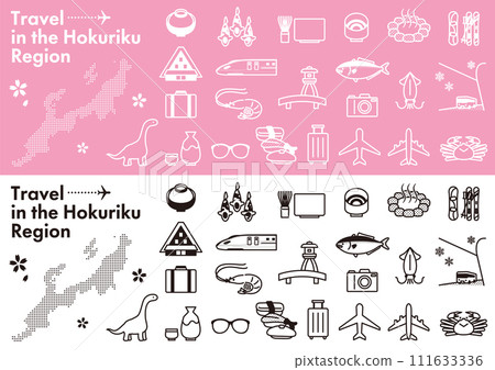 Hokuriku cute illustration set 111633336