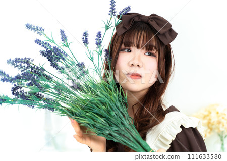 Cute woman in maid uniform 111633580