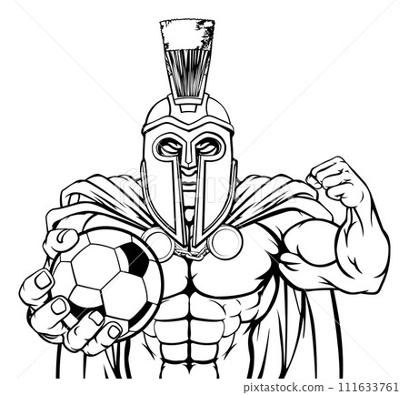 Trojan Spartan Soccer Football Sports Mascot 111633761