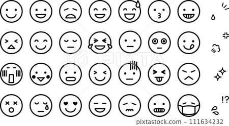 臉部圖示臉部表情設定單色 111634232