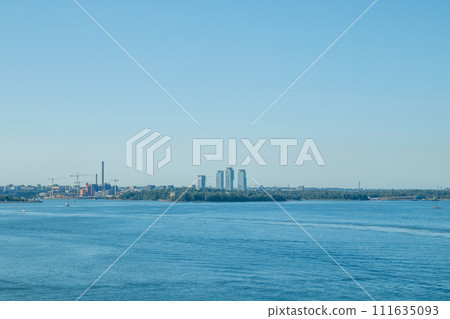 Panoramic view of Helsinki from the sea and Suomenlinna Fortress. Panoramic view of Helsinki from the sea and Suomenlinna Fortress. 111635093