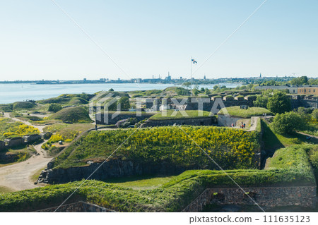 Fortress of Suomenlinna near Helsinki, Finland. View from sea. Fortress of Suomenlinna near Helsinki, Finland. View from sea. 111635123