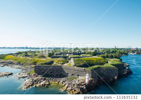 Fortress of Suomenlinna near Helsinki, Finland. View from sea. Fortress of Suomenlinna near Helsinki, Finland. View from sea. 111635132
