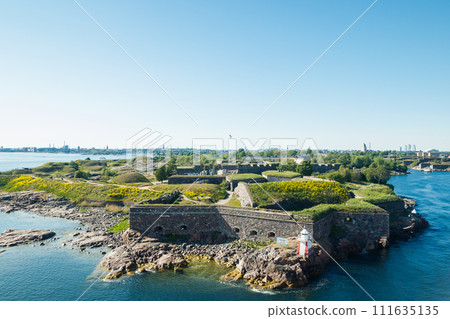 Fortress of Suomenlinna near Helsinki, Finland. View from sea. 111635135