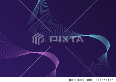 An image featuring a vibrant purple background with wavy lines spreading across it 111635137