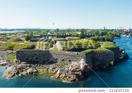 Fortress of Suomenlinna near Helsinki, Finland. View from sea. Fortress of Suomenlinna near Helsinki, Finland. View from sea. 111635139