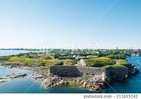 Fortress of Suomenlinna near Helsinki, Finland. View from sea. Fortress of Suomenlinna near Helsinki, Finland. View from sea. 111635142