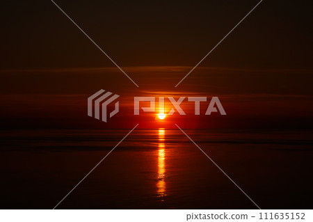 Magical sunset over the Gulf of Finland, Baltic sea 111635152