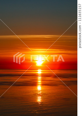 Magical sunset over the Gulf of Finland, Baltic sea 111635157